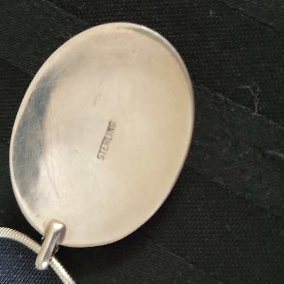 Turquoise Spiny Oyster Malachite SS Pendant - Picture 4 of 4